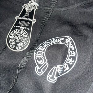 Chrome Hearts Black and White Graphic Hoodie